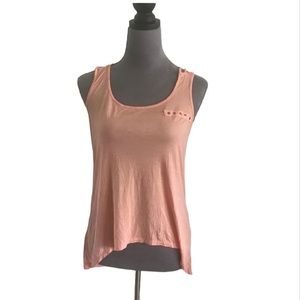 Love J high low peach tank.